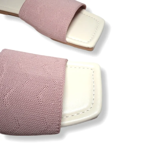 Sandals Women Shoes Slip-On Lightweight Casual Vacation Stretch Pink Shoes 7.5 - Picture 5 of 14